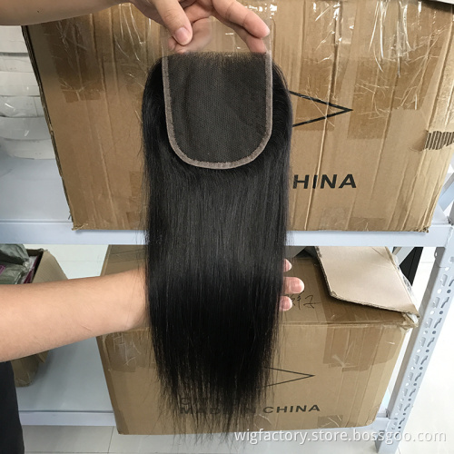 cheap human hair closure 4*4 wholesale,100% human hair raw indian cuticle aligned hair lace closure 4*4,human hair closure